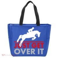 Just Get Over It Funny Horse Riding Tote Bag thumb 0