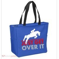Just Get Over It Funny Horse Riding Tote Bag thumb 2