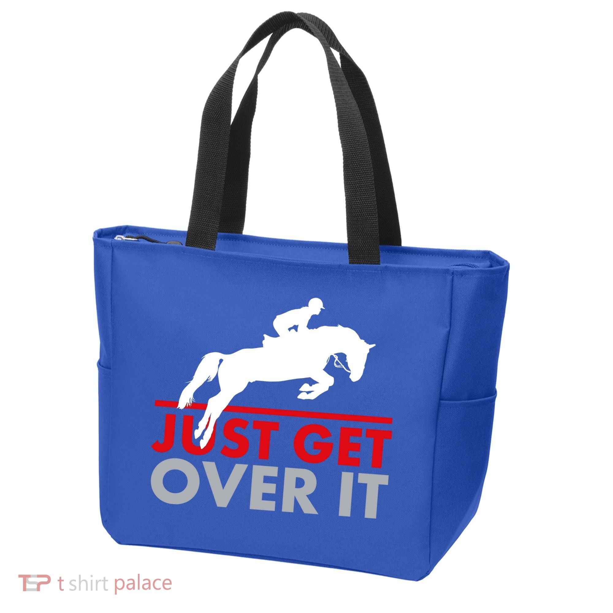 Just Get Over It Funny Horse Riding Tote Bag