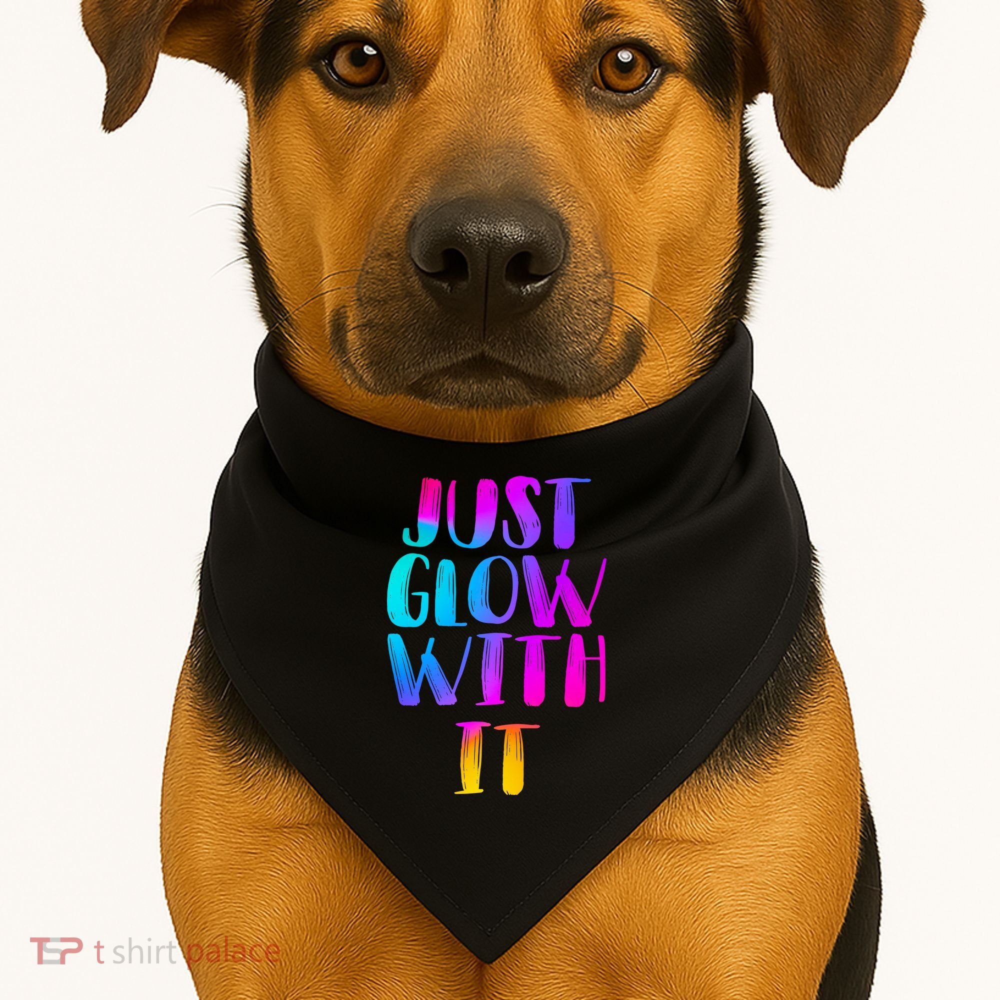 Just Glow With It Funny Retro USA-Made Doggie Bandana