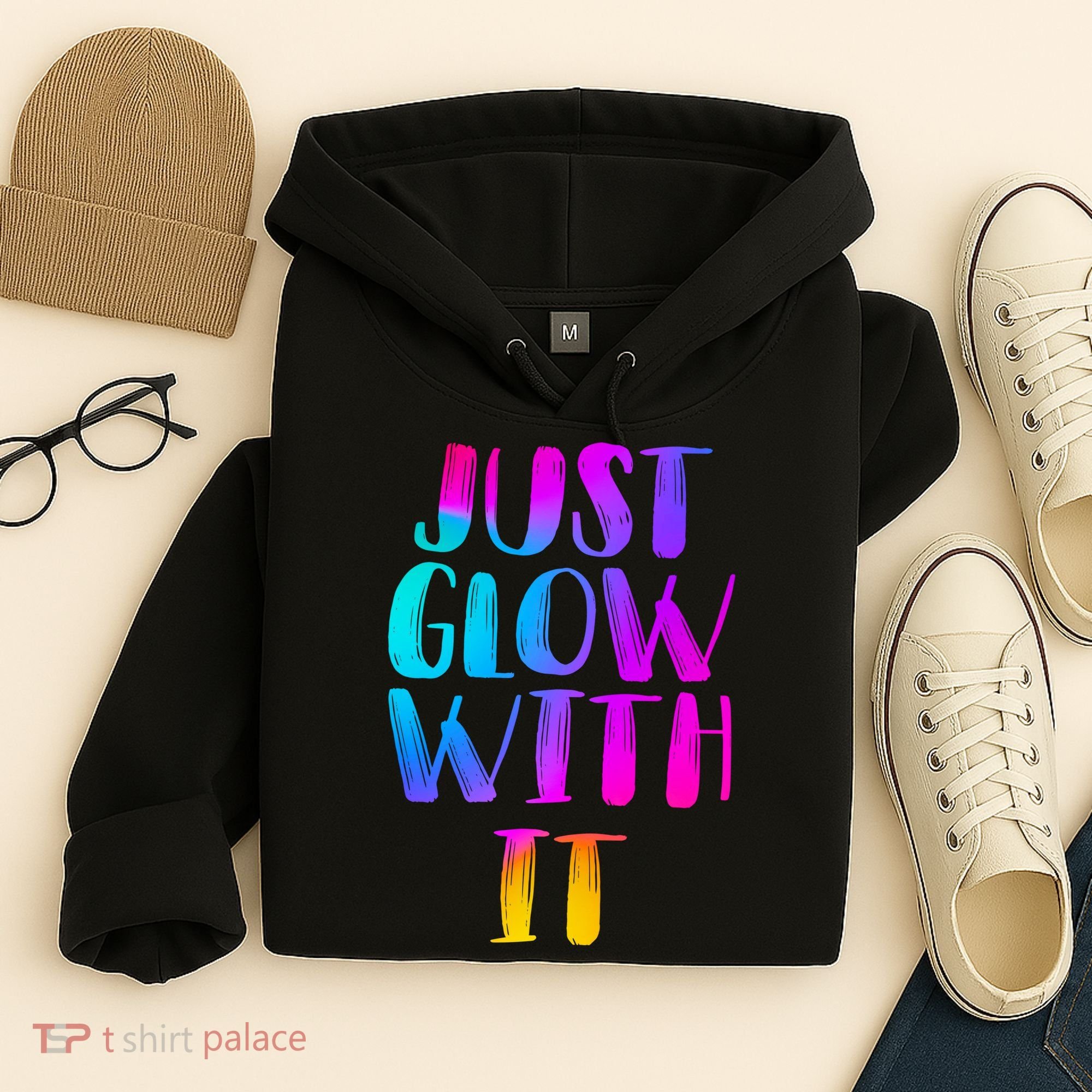 Just Glow With It Funny Retro Hoodie