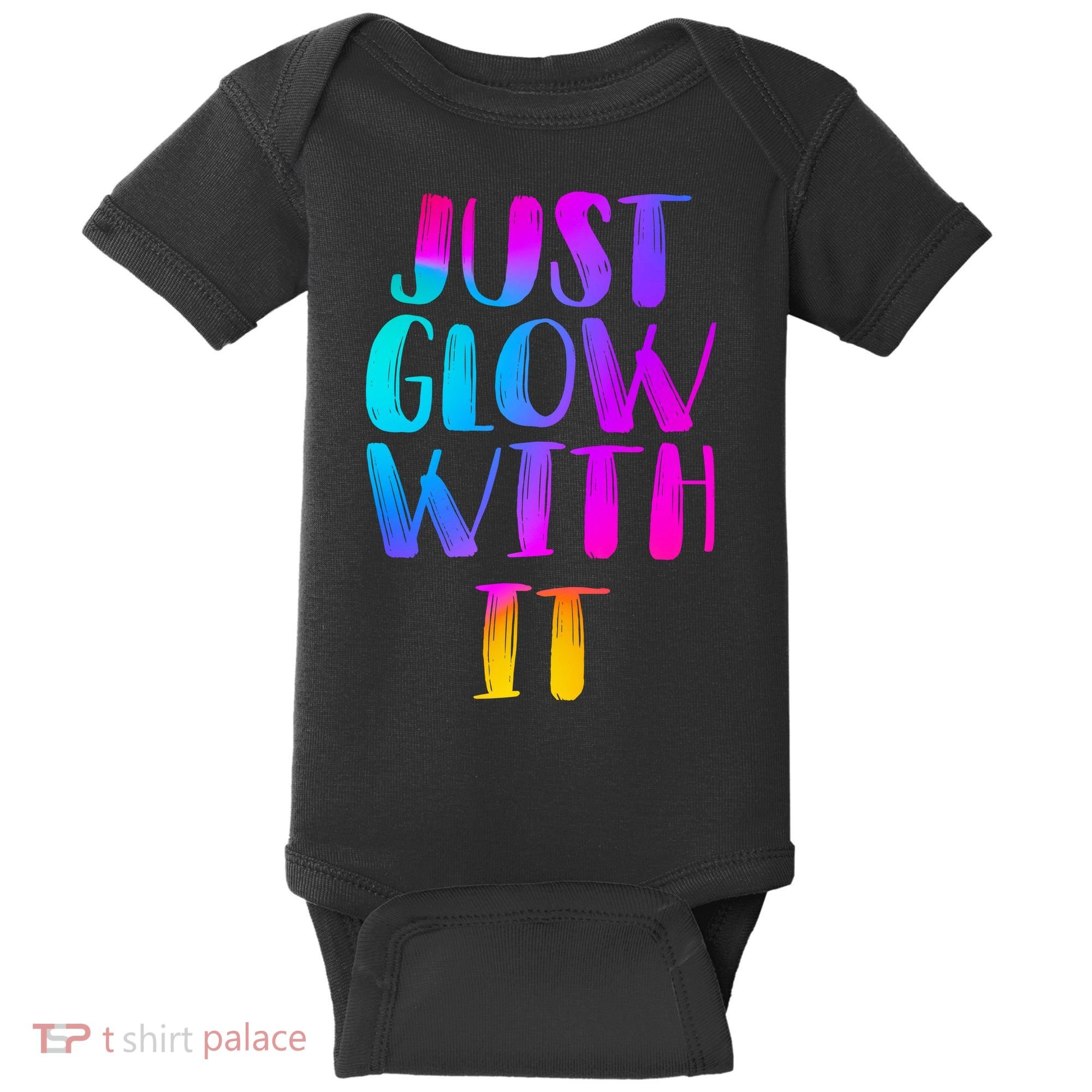 Just Glow With It Funny Retro Baby Bodysuit