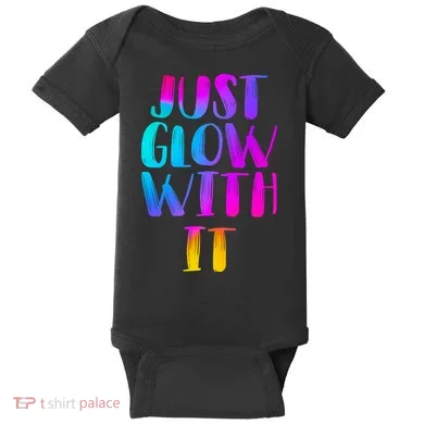 Just Glow With It Funny Retro Baby Bodysuit