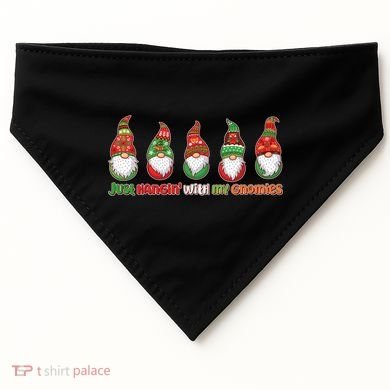 Just Hanging with My Gnomies Christmas USA-Made Doggie Bandana