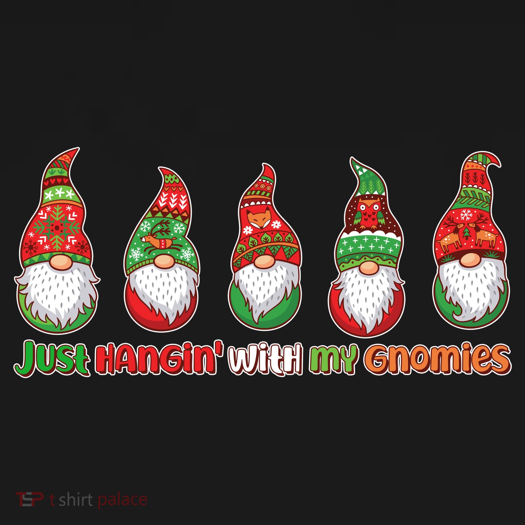 Just Hanging with My Gnomies Christmas Women's Hoodie
