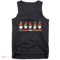 Just Hanging with My Gnomies Christmas Tank Top thumb 0