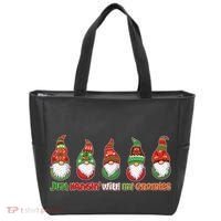 Just Hanging with My Gnomies Christmas Tote Bag thumb 0
