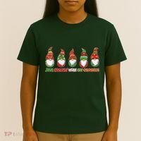 Just Hanging with My Gnomies Christmas T-Shirt thumb 4
