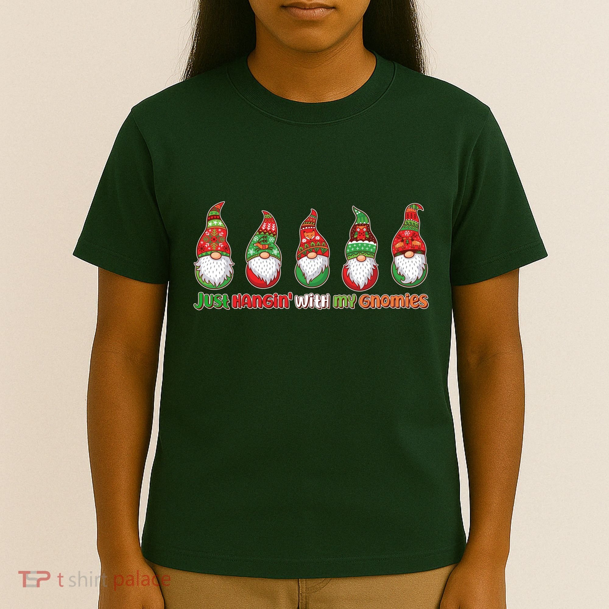 Just Hanging with My Gnomies Christmas T-Shirt