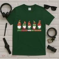 Just Hanging with My Gnomies Christmas T-Shirt thumb 5