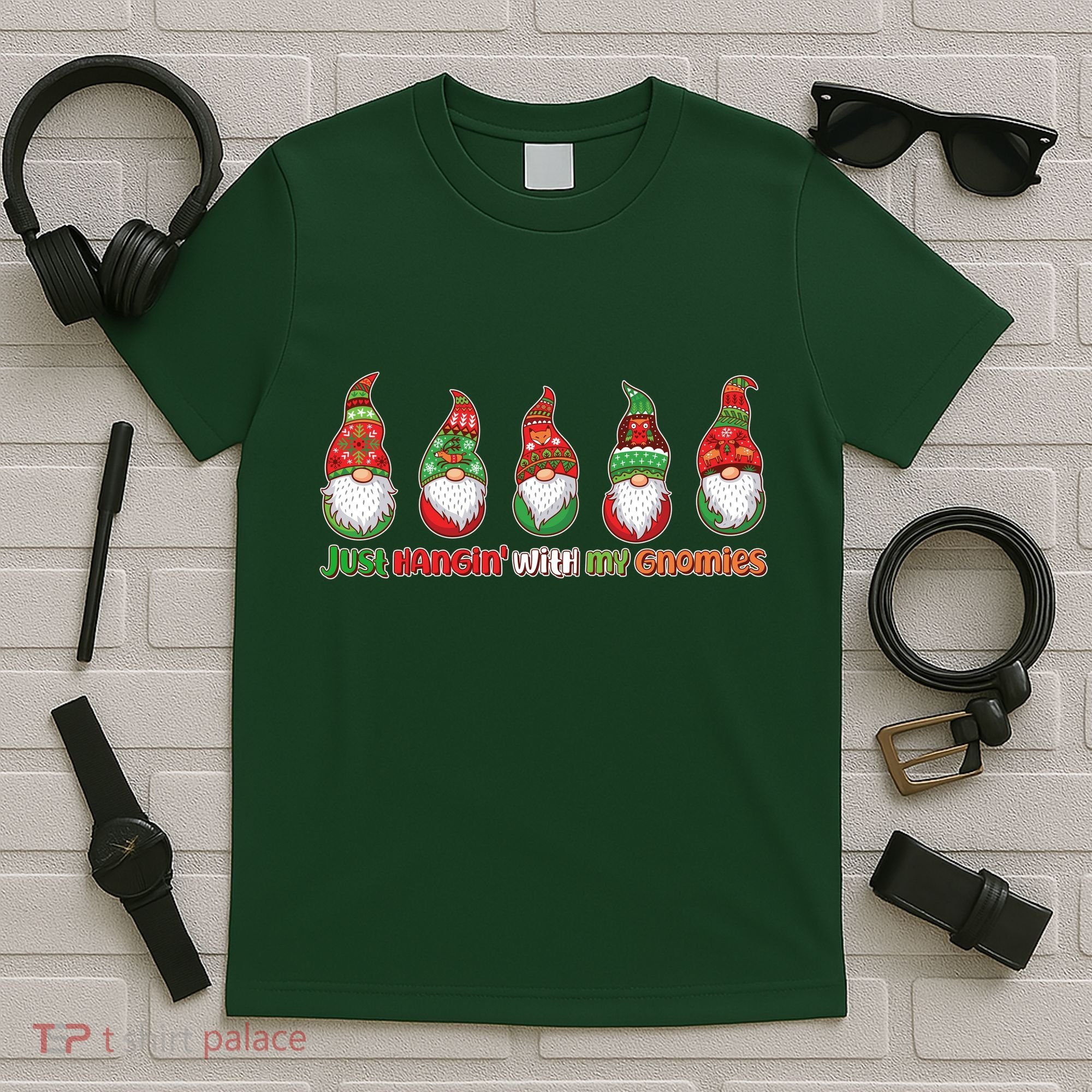 Just Hanging with My Gnomies Christmas T-Shirt