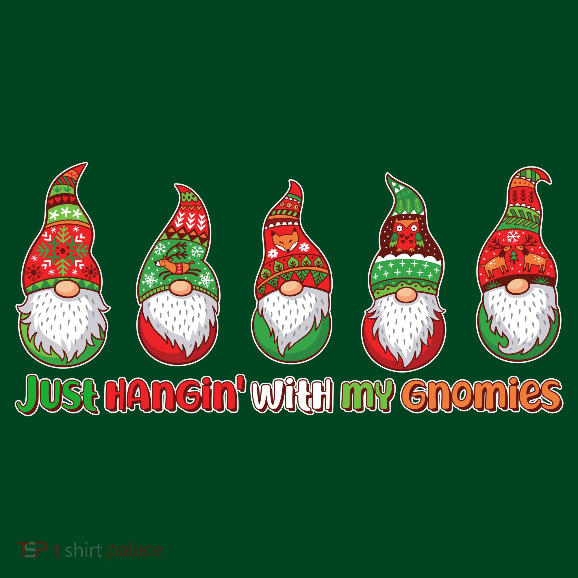 Just Hanging with My Gnomies Christmas Mousepad