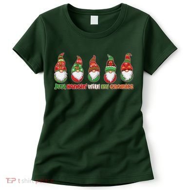 Just Hanging with My Gnomies Christmas Women's T-Shirt