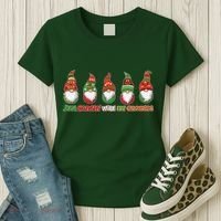 Just Hanging with My Gnomies Christmas Women's T-Shirt thumb 3