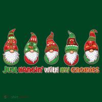 Just Hanging with My Gnomies Christmas Women's T-Shirt thumb 6