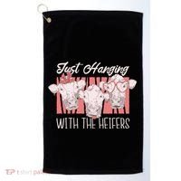 Just Hanging With The Heifers Golf Towel thumb 0