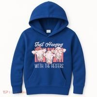 Just Hanging With The Heifers Kids Hoodie thumb 0