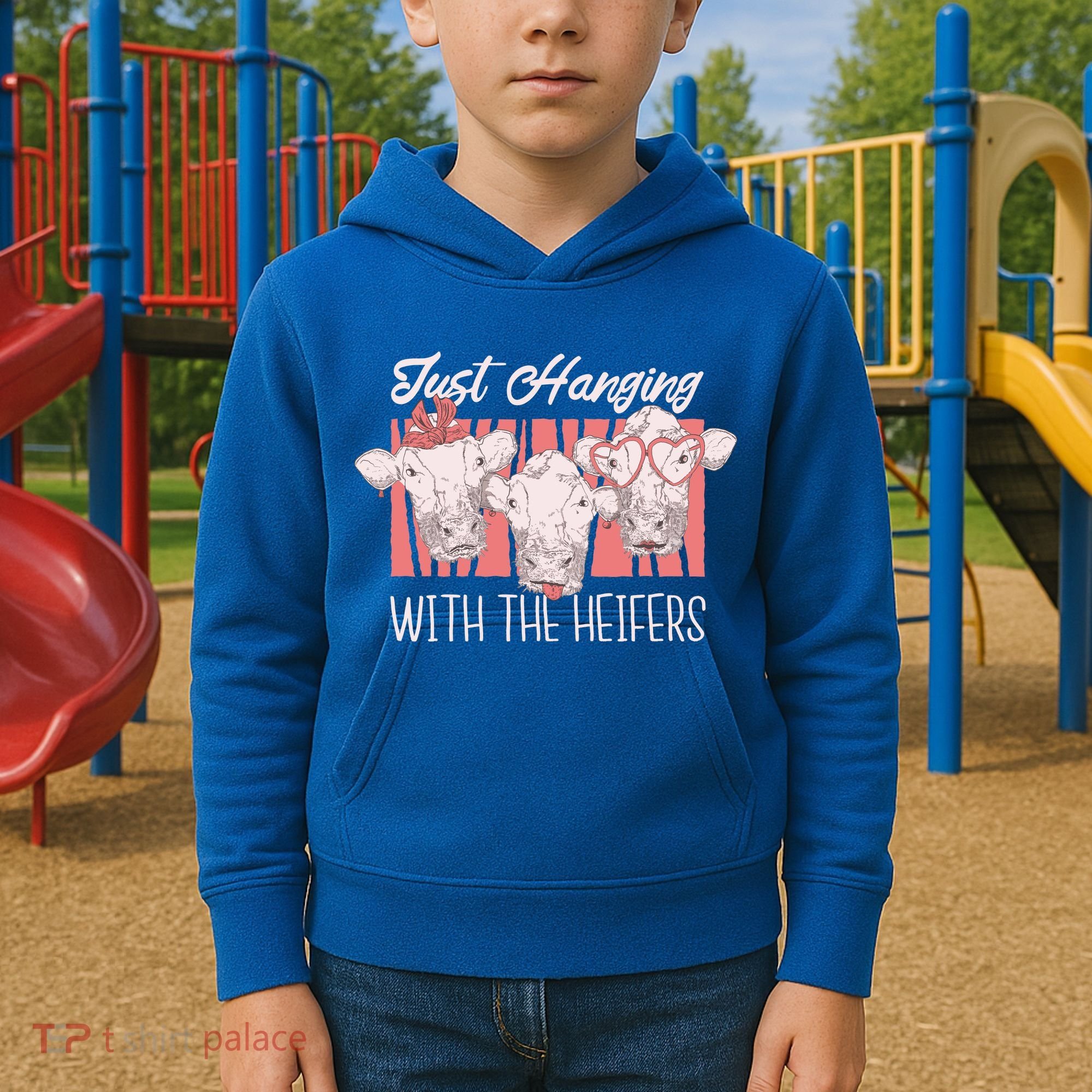 Just Hanging With The Heifers Kids Hoodie