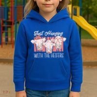 Just Hanging With The Heifers Kids Hoodie thumb 3