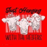 Just Hanging With The Heifers Santa Hat thumb 1