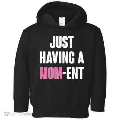 Just Having A Mom-ent Toddler Hoodie