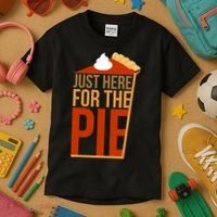 Just Here For The Pie Kids T-Shirt thumb 3