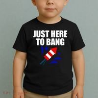 Just Here To Bang 4th Of  July Toddler T-Shirt thumb 2