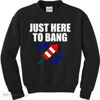 Just Here To Bang 4th Of  July Kids Sweatshirt thumb 0