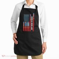 Just Here To Bang American Flag Fireworks Apron thumb 2