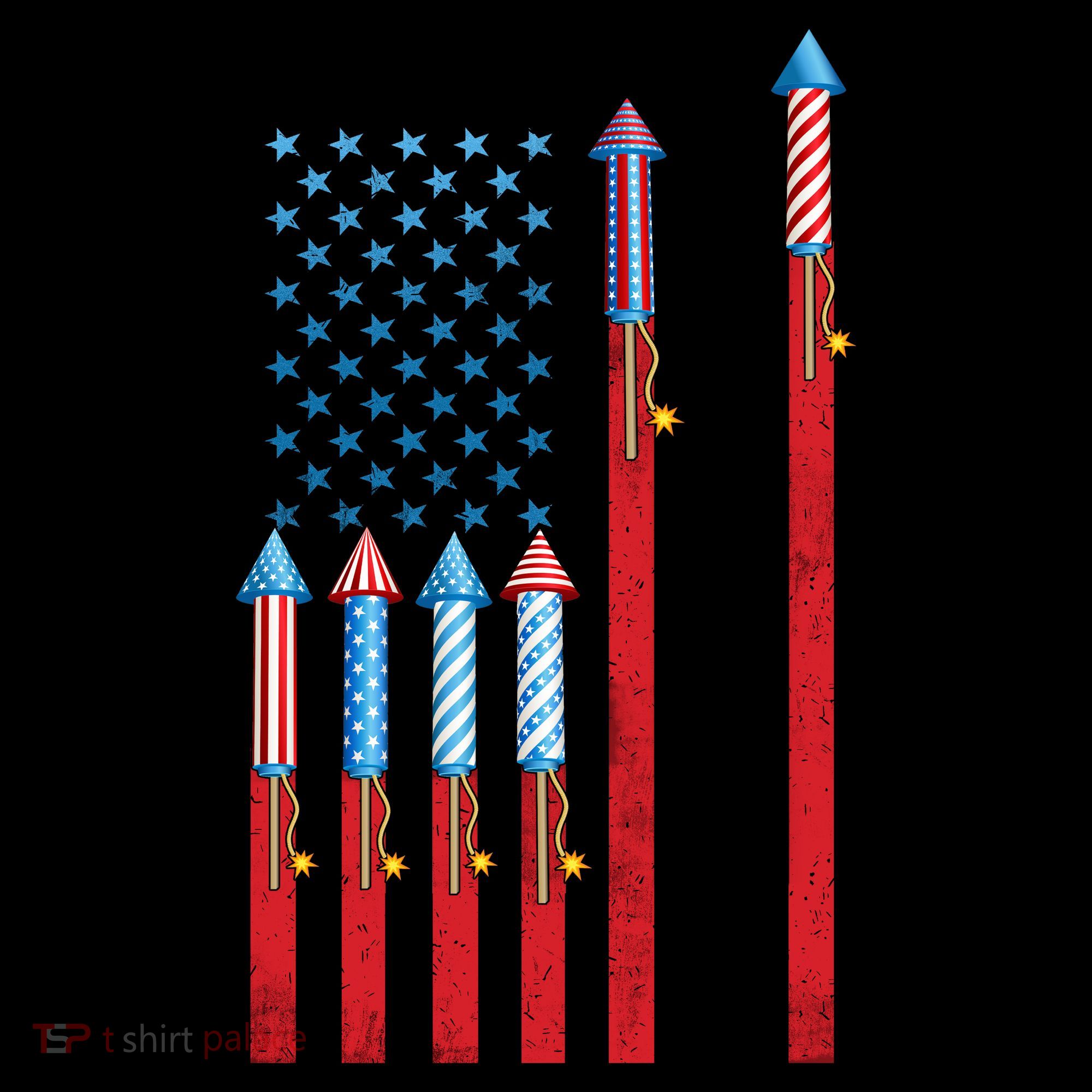 Just Here To Bang American Flag Fireworks Coffee Mug