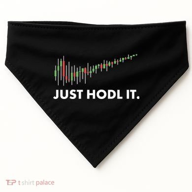 Just HODL It Moon Chart Crypto Currency USA-Made Doggie Bandana