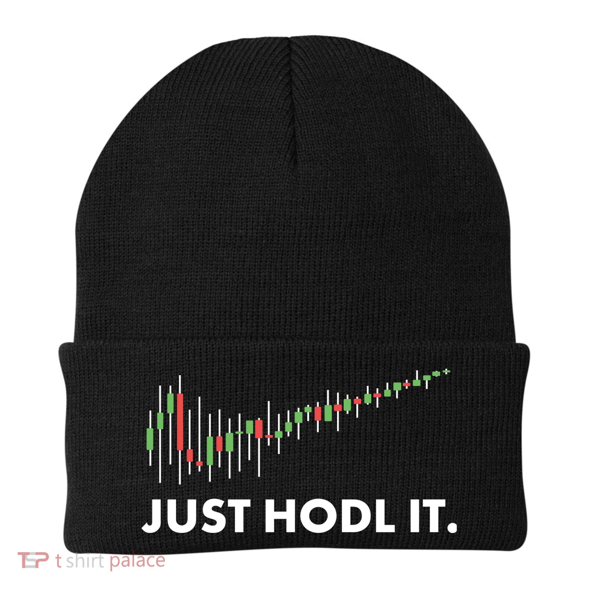 Just HODL It Moon Chart Crypto Currency Beanie