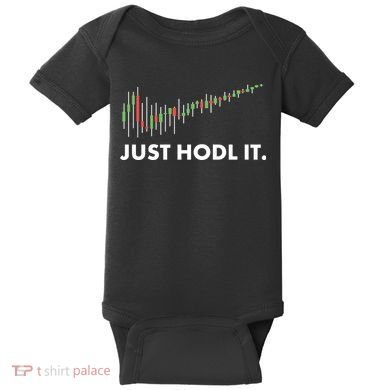 Just HODL It Moon Chart Crypto Currency Baby Bodysuit