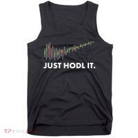 Just HODL It Moon Chart Crypto Currency Tank Top thumb 0