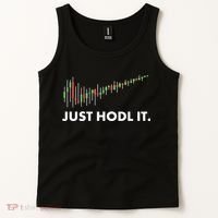 Just HODL It Moon Chart Crypto Currency Tank Top thumb 2