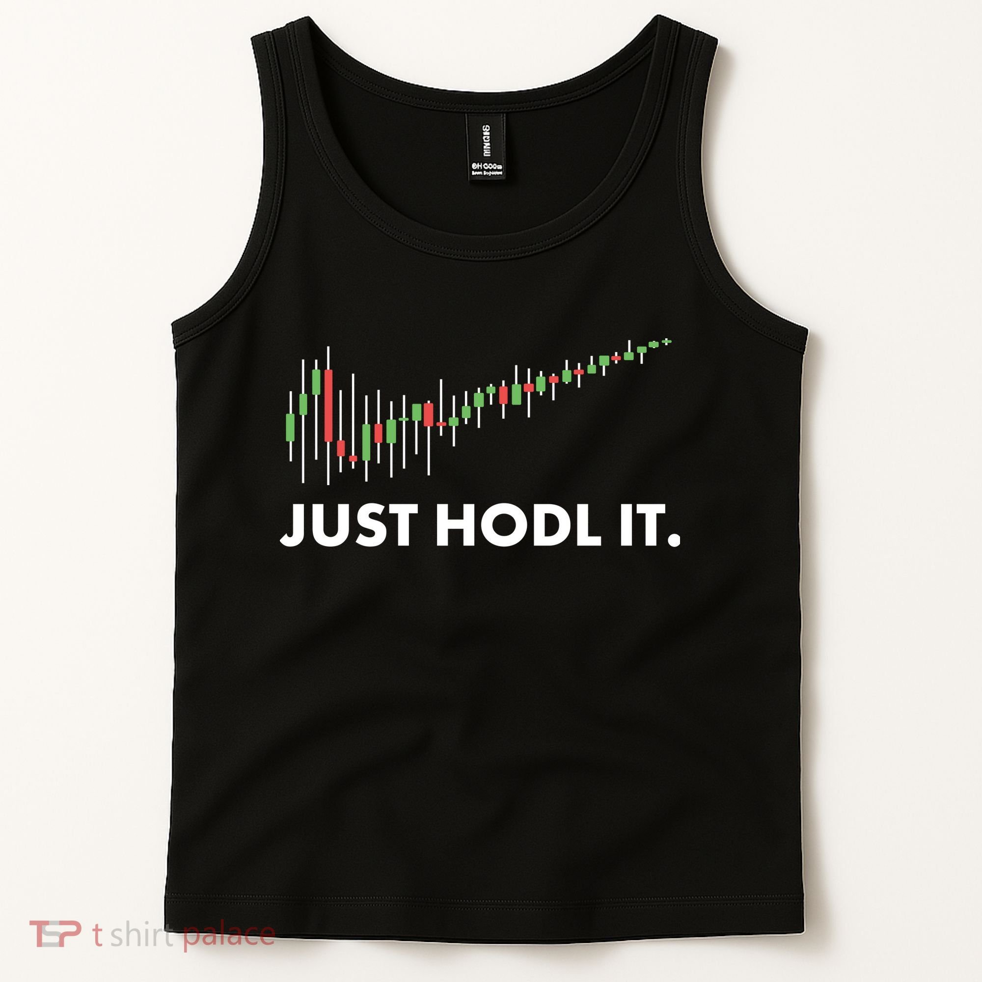 Just HODL It Moon Chart Crypto Currency Tank Top