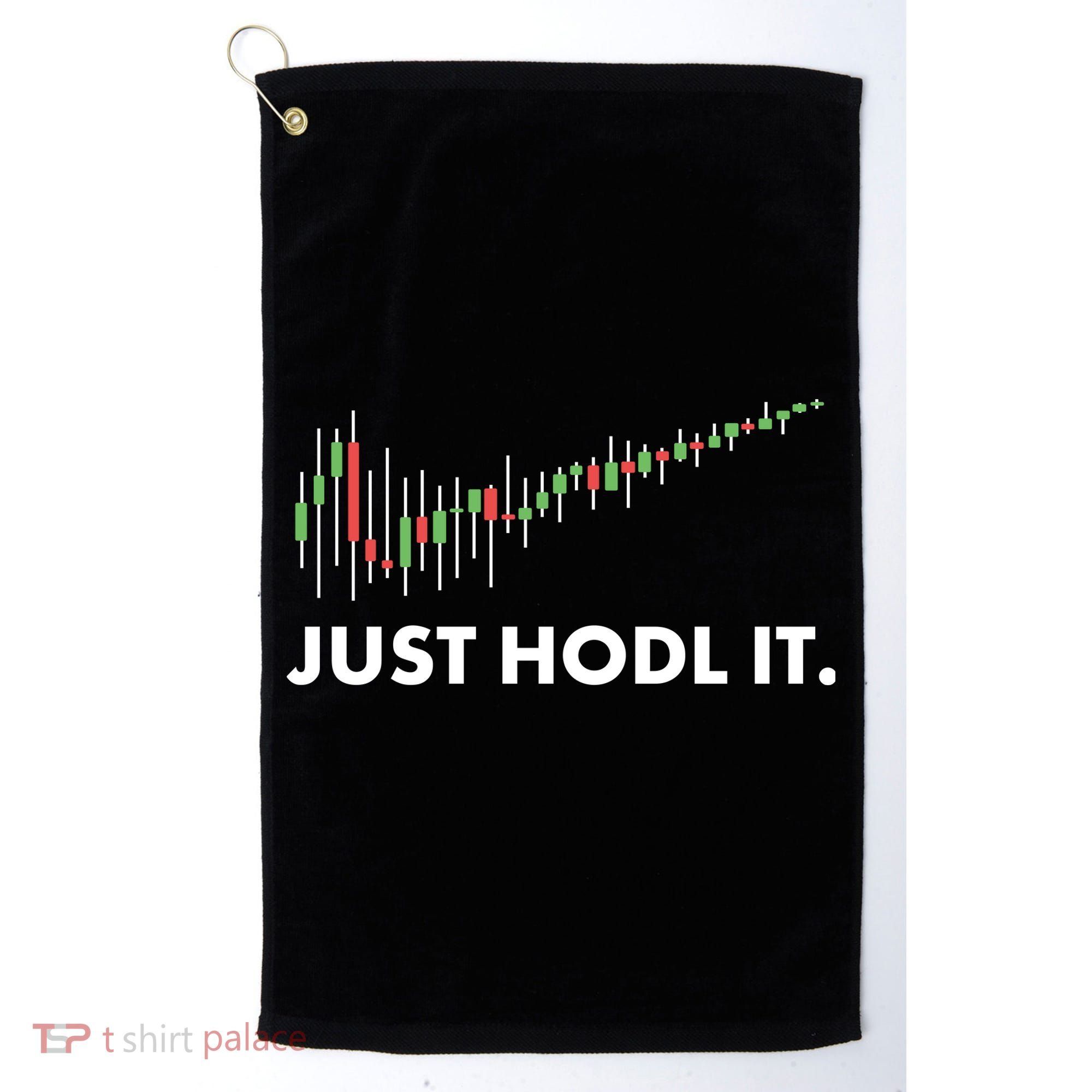 Just HODL It Moon Chart Crypto Currency Golf Towel