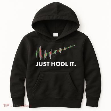 Just HODL It Moon Chart Crypto Currency Kids Hoodie