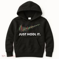 Just HODL It Moon Chart Crypto Currency Kids Hoodie thumb 0