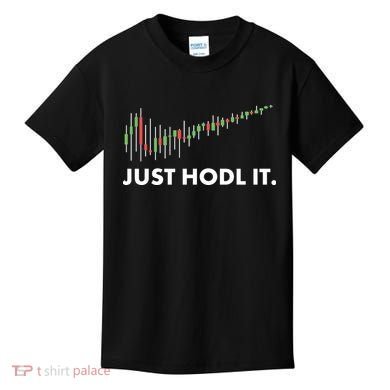 Just HODL It Moon Chart Crypto Currency Kids T-Shirt