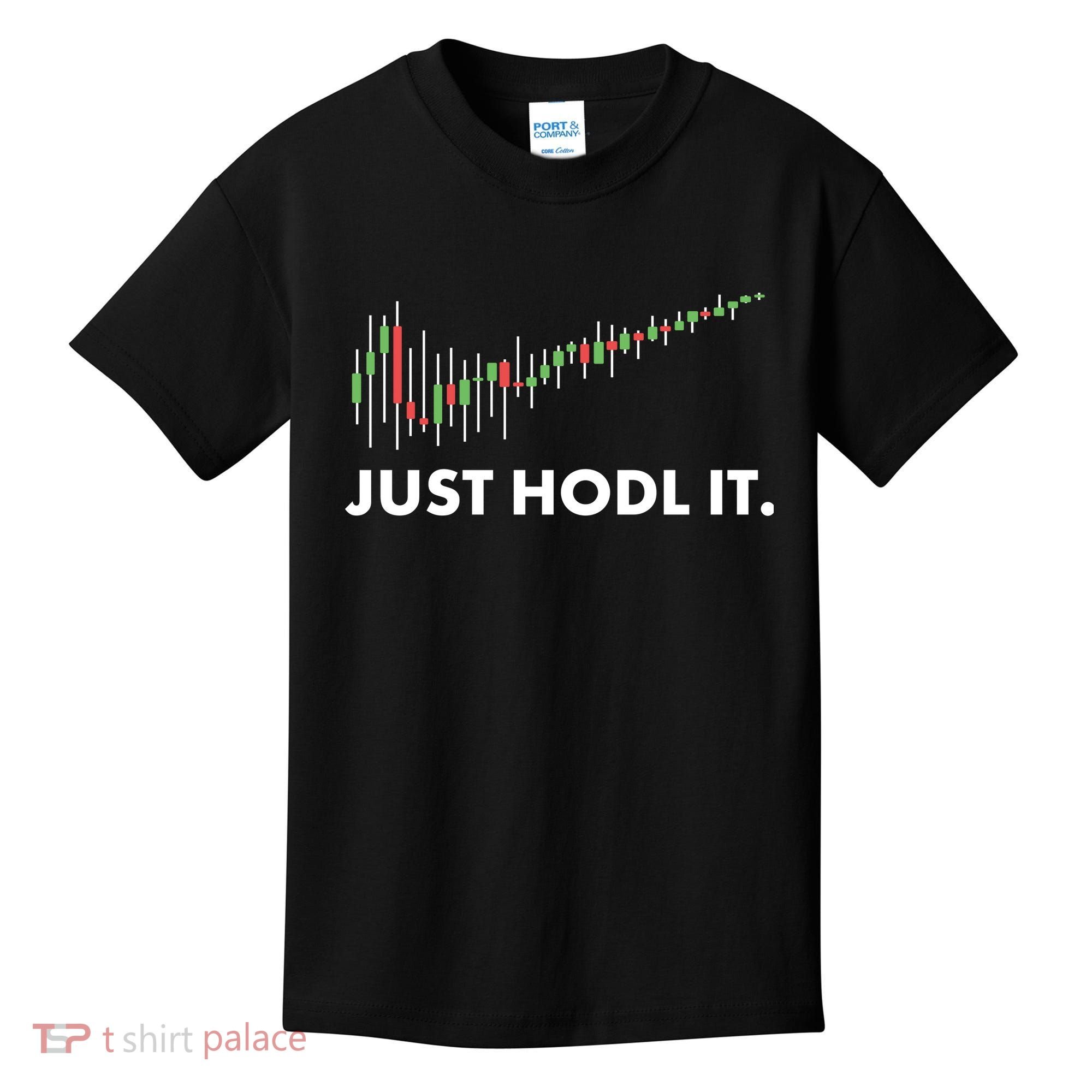 Just HODL It Moon Chart Crypto Currency Kids T-Shirt