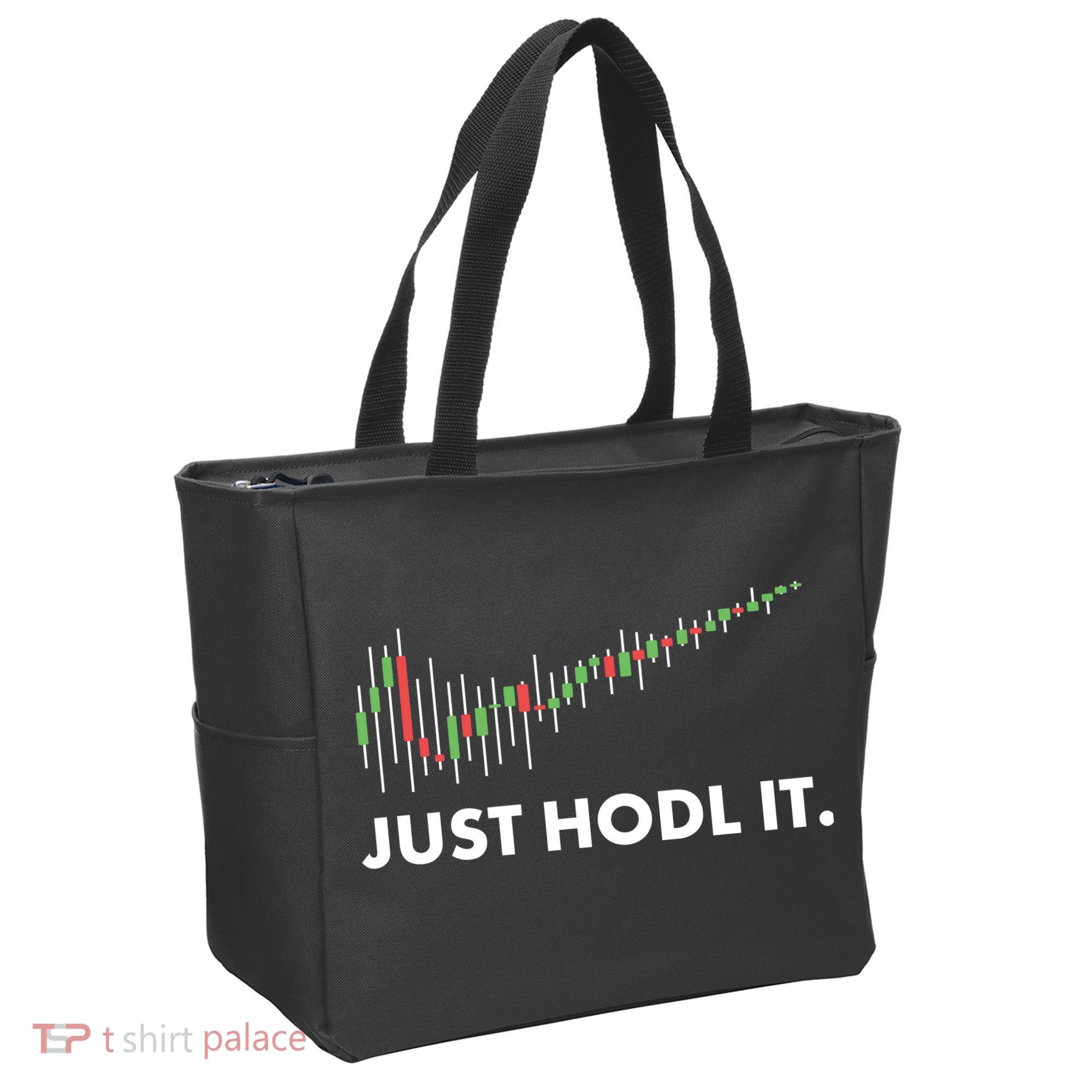 Just HODL It Moon Chart Crypto Currency Tote Bag