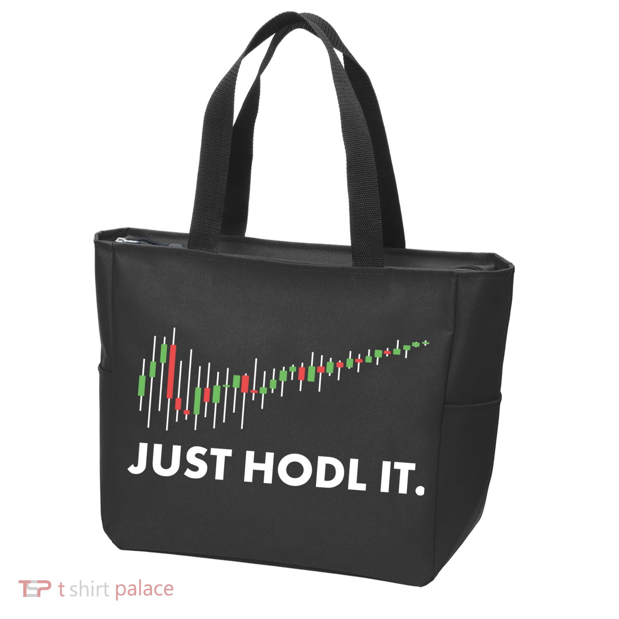 Just HODL It Moon Chart Crypto Currency Tote Bag