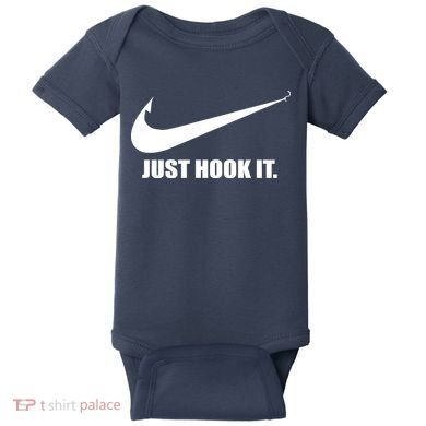 Just Hook It Funny Fishing Baby Bodysuit