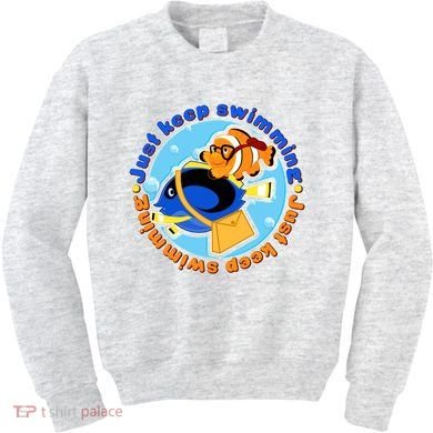 Just Keep Swimming Fish Kids Sweatshirt