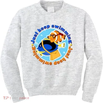 Just Keep Swimming Fish Kids Sweatshirt