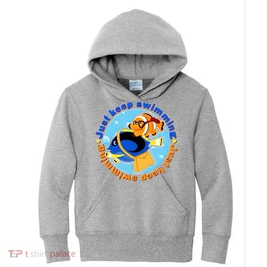 Just Keep Swimming Fish Kids Hoodie