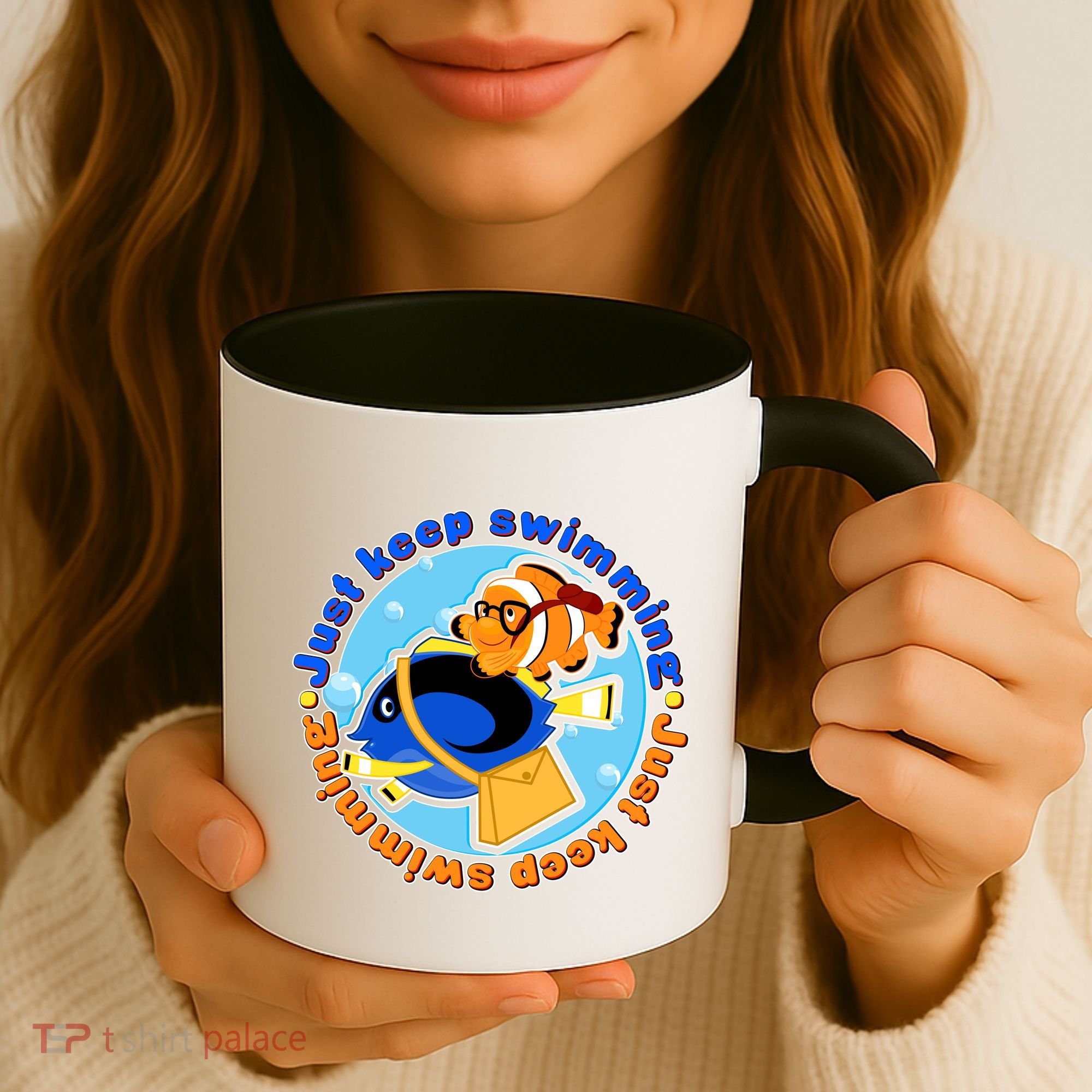 Just Keep Swimming Fish Coffee Mug