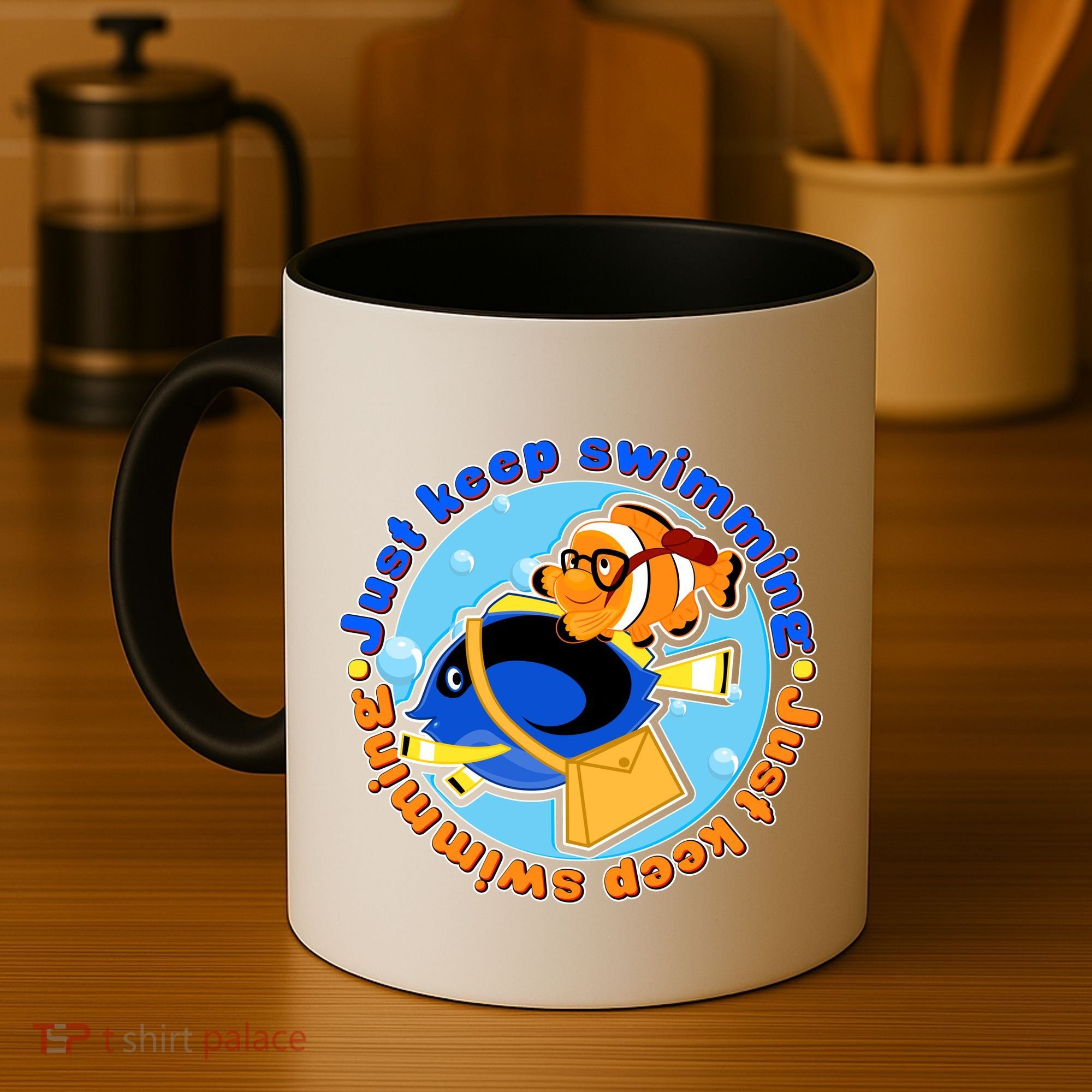 Just Keep Swimming Fish Coffee Mug