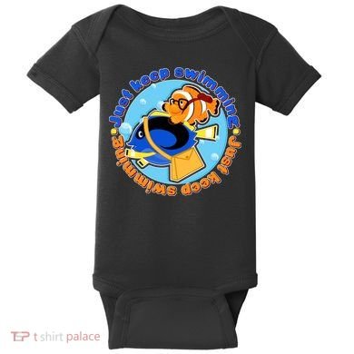 Just Keep Swimming Fish Baby Bodysuit